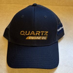 Quartz Engine Oil Total Energie Navy and Gold Mesh Hat